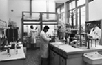Tecnici al lavoro nel Laboratorio di Chimica di Segrate